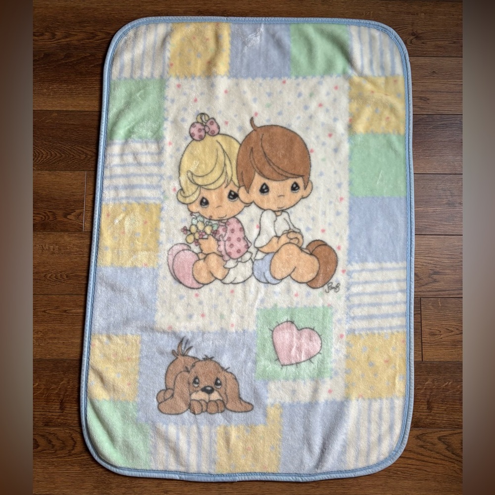 Vintage Precious Moments Fleece Blanket